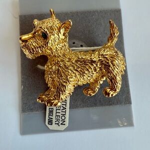 DHDSC- Dayton Hudson Goldtone Vintage Scottish Terrier Brooch w/tags